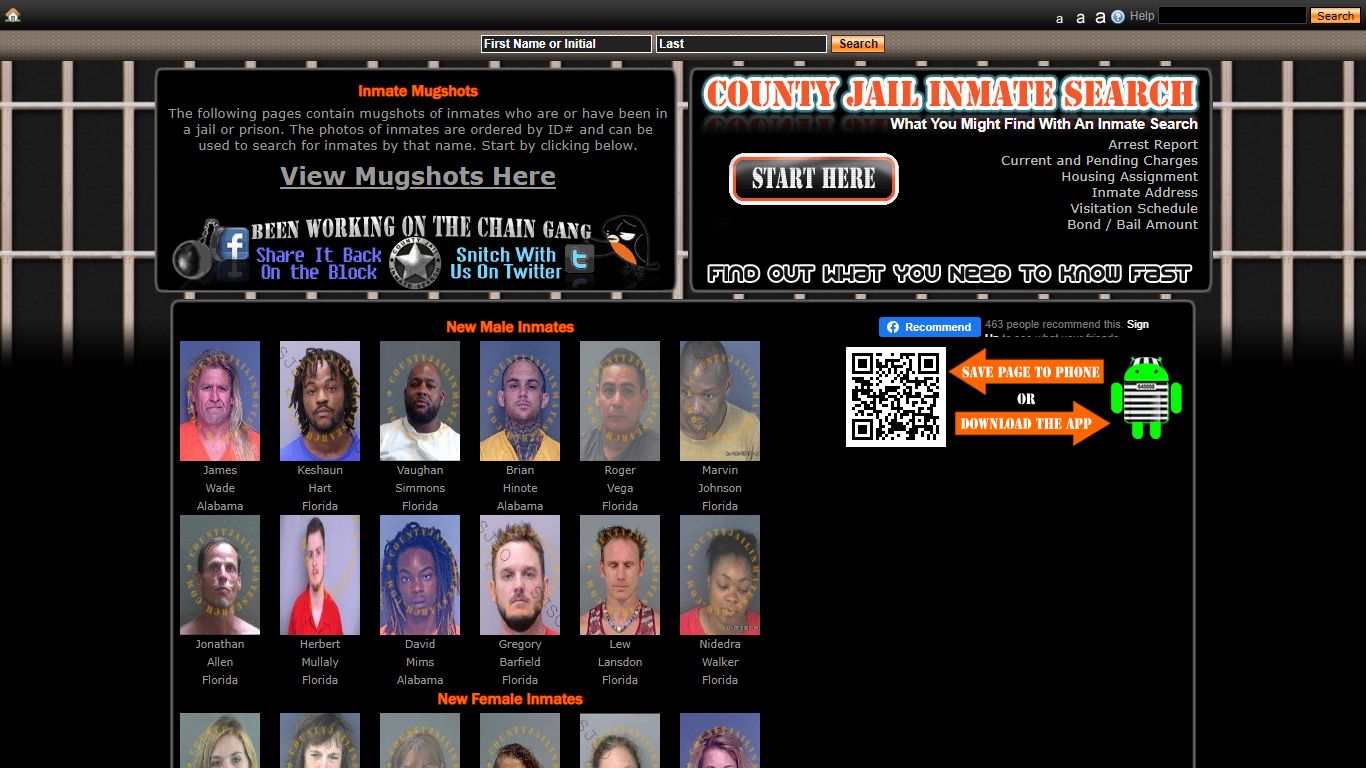 Recent Arrest Mugshots And Inmate Search